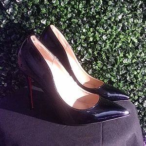 Patent leather pumps